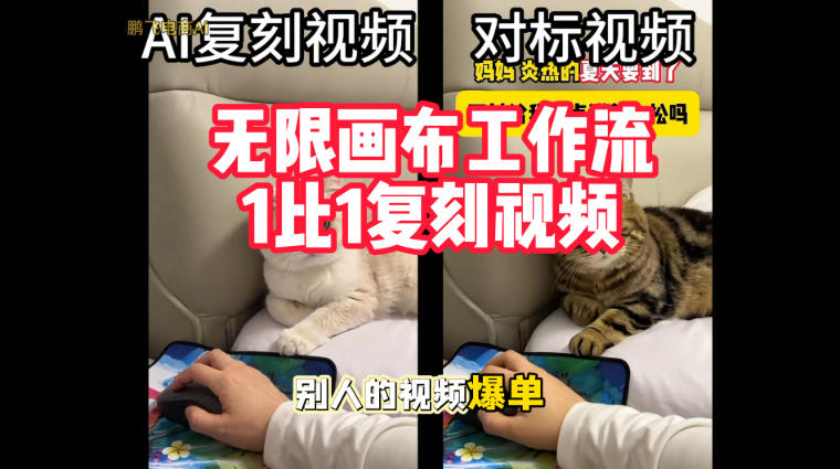 宠物带货视频复刻，无限画布工作流1比1，不用拍摄、不用布景、不用真人出镜，几分钟就能做出一条专业带货视频-宝藏屋创业网