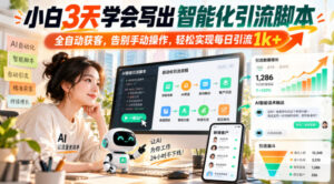 小白3天学会写出智能化引流脚本,全自动获客,告别手动操作,轻松实现每日引流1k+-宝藏屋创业网