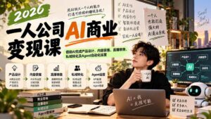 (20901期)2026一人公司AI商业变现课:借助AI完成产品设计、内容获客、直播销售、私域转化及Agent自动化运营-宝藏屋创业网