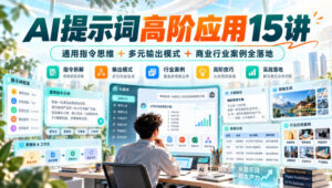 AI提示词高阶应用15讲|通用指令思维+多元输出模式+商业行业案例全落地-宝藏屋创业网