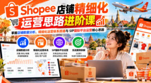 Shopee店铺精细化运营思路进阶课,掌握店铺数据分析、精细化运营体系搭建与SIP国际平台运营核心思路-宝藏屋创业网
