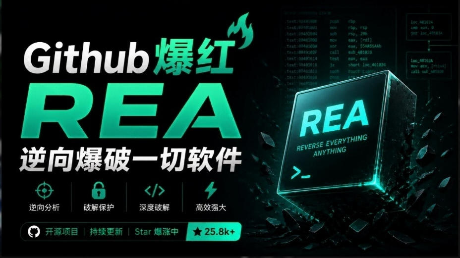 现在最火的开源项目！GitHub星标超过20W的逆向项目REA，让一切软件自动开源，自动克隆软件-宝藏屋创业网