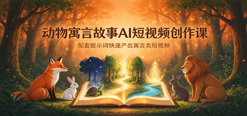 动物寓言故事AI短视频创作课:配套提示词快速产出寓言类短视频 动物寓言故事AI短视频创作课:配套提示词快速产出寓言类短视频