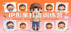 IP形象打造训练营：掌握多种画风，角色延展表情包制作，AI工具配合手绘实操教学-宝藏屋创业网