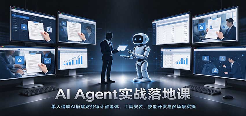 AI Agent实战落地课：单人借助AI搭建财务审计智能体，工具安装、技能开发与多场景实操-宝藏屋创业网