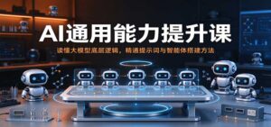 AI通用能力提升课：读懂大模型底层逻辑，精通提示词与智能体搭建方法-宝藏屋创业网