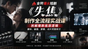 全网爆火短剧《失焦》制作全流程实战课｜拆解爆款底层逻辑，脚本、画面、剪辑、成片完整教学-宝藏屋创业网