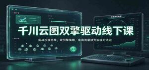 千川云图双擎驱动线下课：实战投放思维，双引擎策略，电商流量放大实操方法论-宝藏屋创业网