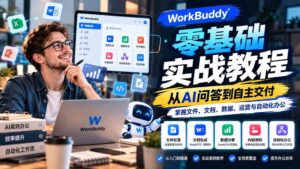 (20827期)WorkBuddy零基础实战教程:从AI问答到自主交付,掌握文件、文档、数据、运营与自动化办公-宝藏屋创业网