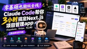 （20907期）零基础也能玩全栈！Claude Code帮你3小时搞定Next.js项目管理app（Supabase、Stripe、可上线）【原创双语字幕】-宝藏屋创业网