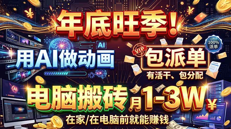 （20974期）AI代做动画，旺季捡钱！一单500-1000+，提供做单渠道，新手可做！-宝藏屋创业网