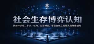 社会生存博弈认知：拆解一次性、多次、权力、生态博弈，学会自保立底线实现降维破局-宝藏屋创业网