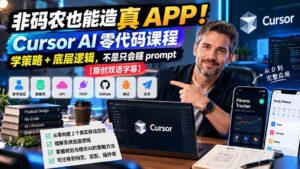 （20810期）非码农也能造真 APP！Cursor AI 零代码课程：学策略 + 底层逻辑，不是只会瞎 prompt【原创双语字幕】-宝藏屋创业网